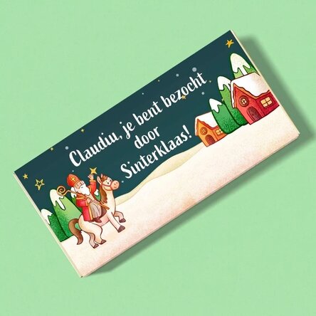 Chocolade met een persoonlijke boodschap – Bezoek van Sinterklaas