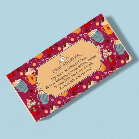 Personalised chocolate with message - My name is not Santa Claus
