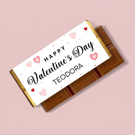 Mini chocolate bar personalised with a message - Valentine's Day