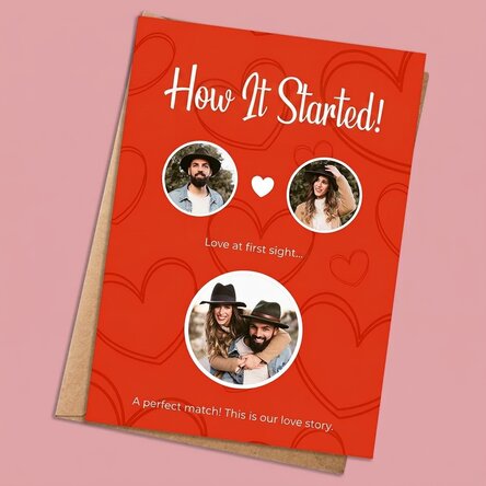 Personalised card with photos and text - It's a Match