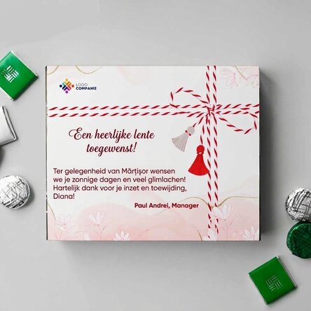 Doosje snoepjes met eigen logo en tekst