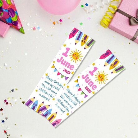 Personalised bookmark with message for Children's Day