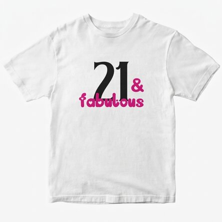 Custom cotton T-shirt with text - Fabulous