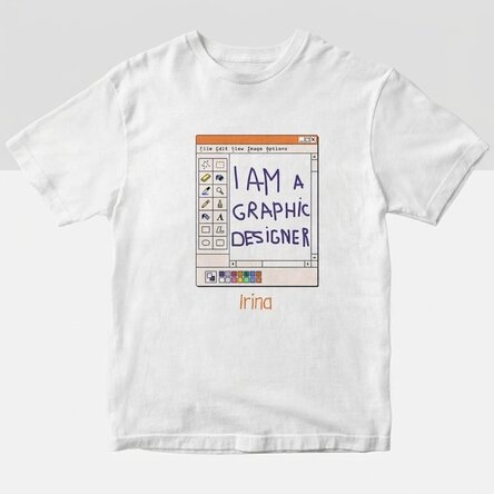 Custom cotton T-shirt with name - Graphic Designer