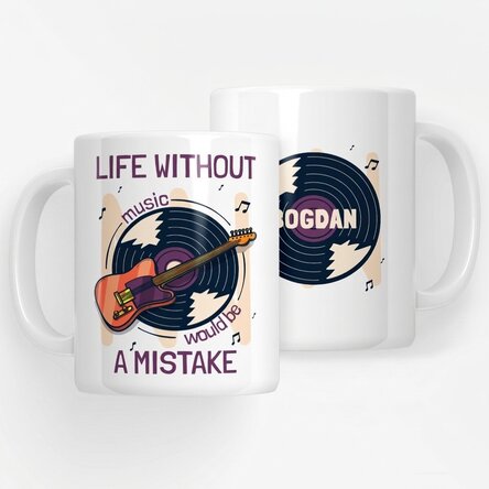 Gepersonaliseerde beker met tekst - Music
