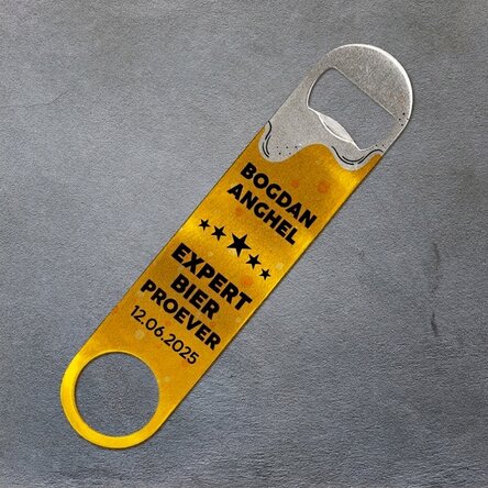 Gepersonaliseerde bieropener met boodschap - Beer Taster