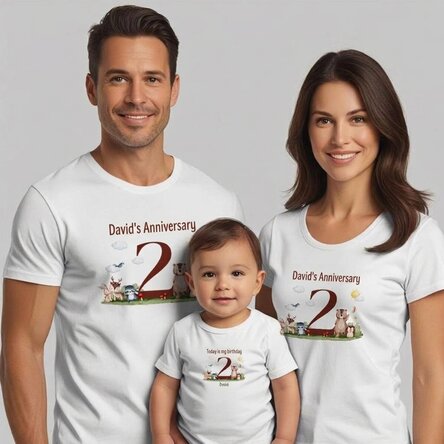 Customised cotton T-shirt for children/adults - Animals
