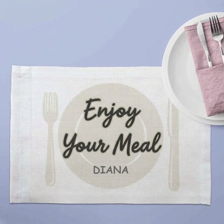 Personalised plate holder with name - Bon Apetit