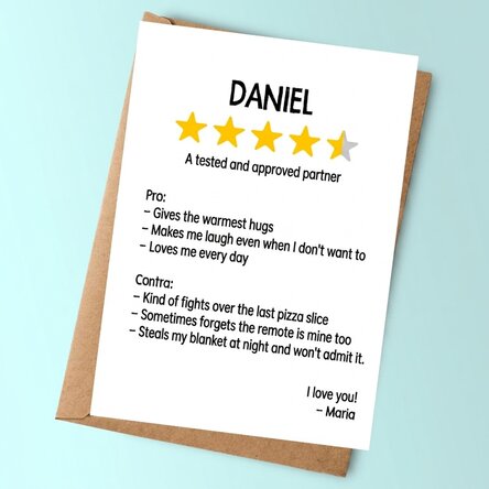 Personalised card with message - Review