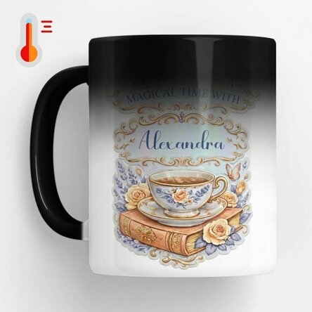 Personalised heat-sensitive mug with text - I'm the tea you will be having