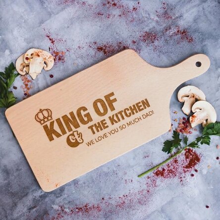 Customised chopping board - King Of The Kitchen