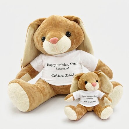 Personalised bunny with message
