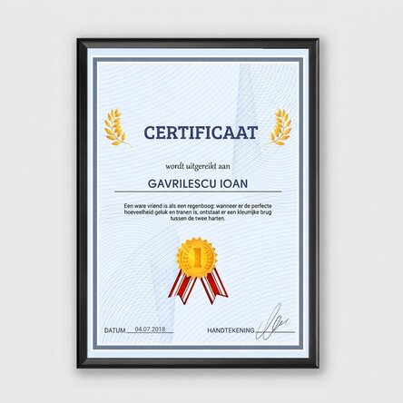 Gepersonaliseerd schilderij - Dankbetuiging