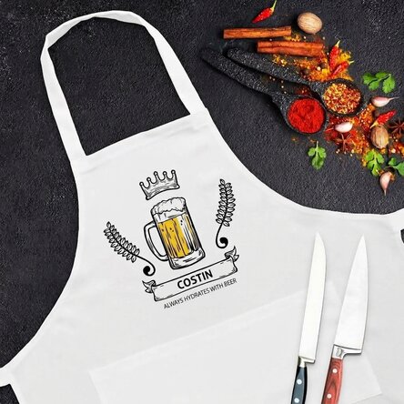 Customised apron - King Of The Beer
