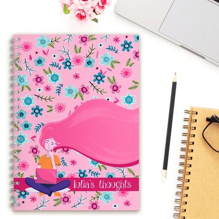 Personalised notebook with text - Iulia's thoughts
