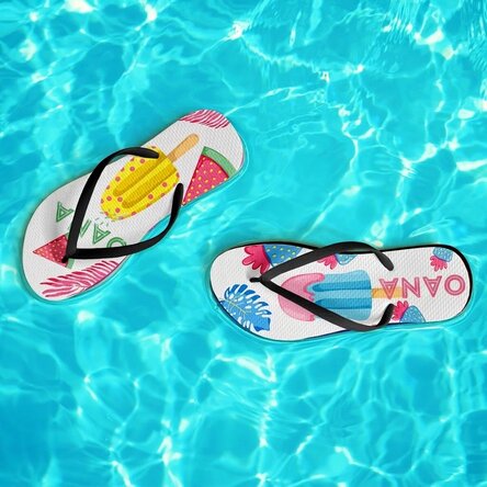 Op maat gemaakte teenslippers met naam - Tropical