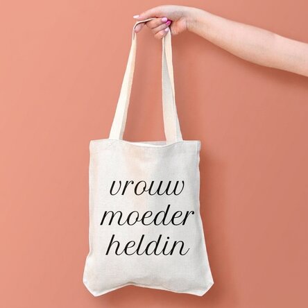 Gepersonaliseerde tas met tekst - Echtgenote, Moeder, Heldin.