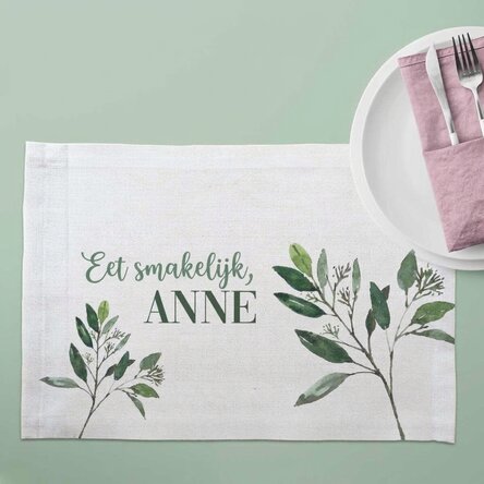 Gepersonaliseerde bordhouder - Planten in aquarel