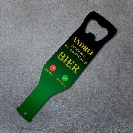 Gepersonaliseerde bieropener - Incoming Call