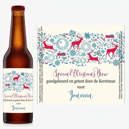 Bier met gepersonaliseerde tekst - Reindeer