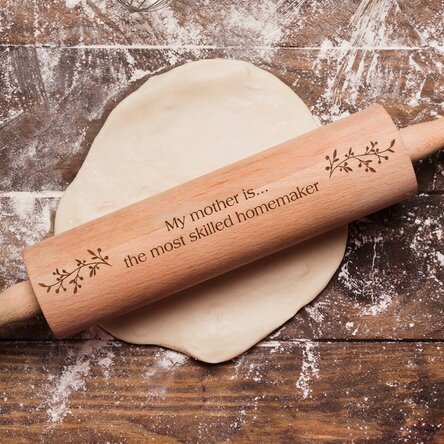 Personalised wooden rolling pin - Gospodina