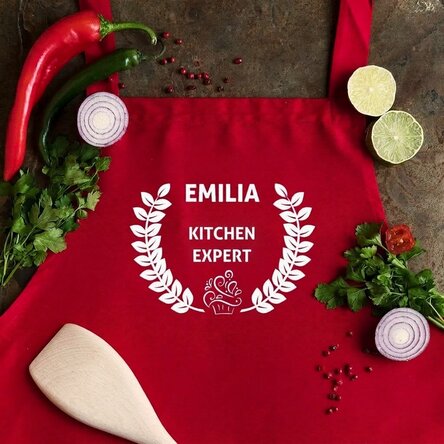 Customised apron with text - Kitchen expert