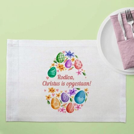 Gepersonaliseerde bordhouder - Christus is opgestaan!