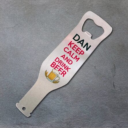 Gepersonaliseerde bieropener - Keep calm and drink beer
