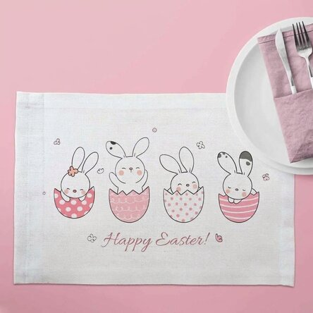 Personalised plate holder - Happy bunnies