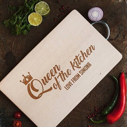 Op maat gemaakte snijplank - Queen Of The Kitchen