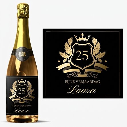 Mousserende wijn met gepersonaliseerde tekst - Royalty