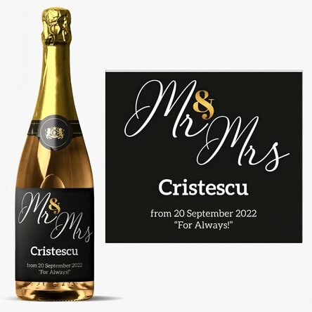 Mousserende wijn met gepersonaliseerde tekst - Celebrating life