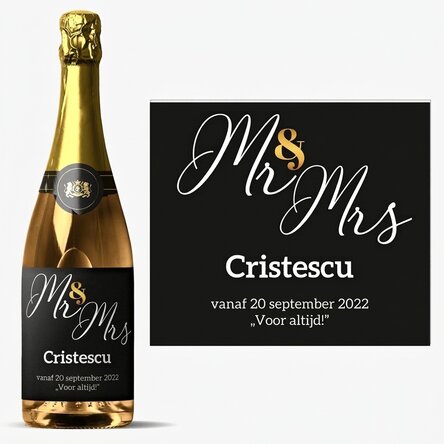 Mousserende wijn met gepersonaliseerde tekst - Celebrating life