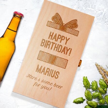 Gepersonaliseerde bierdoos voor drie flessen - Cadeau
