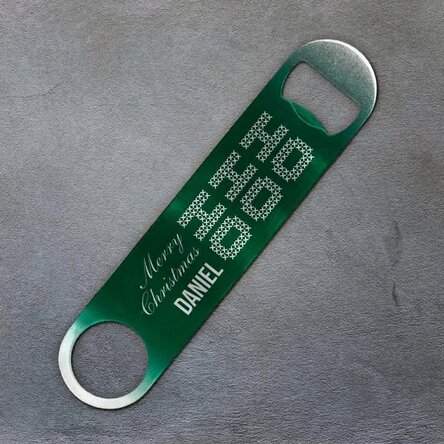 Gepersonaliseerde bieropener met tekst - Ho ho ho
