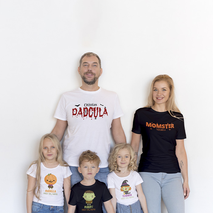 Funny Halloween T-shirts for the family – personalised designs
