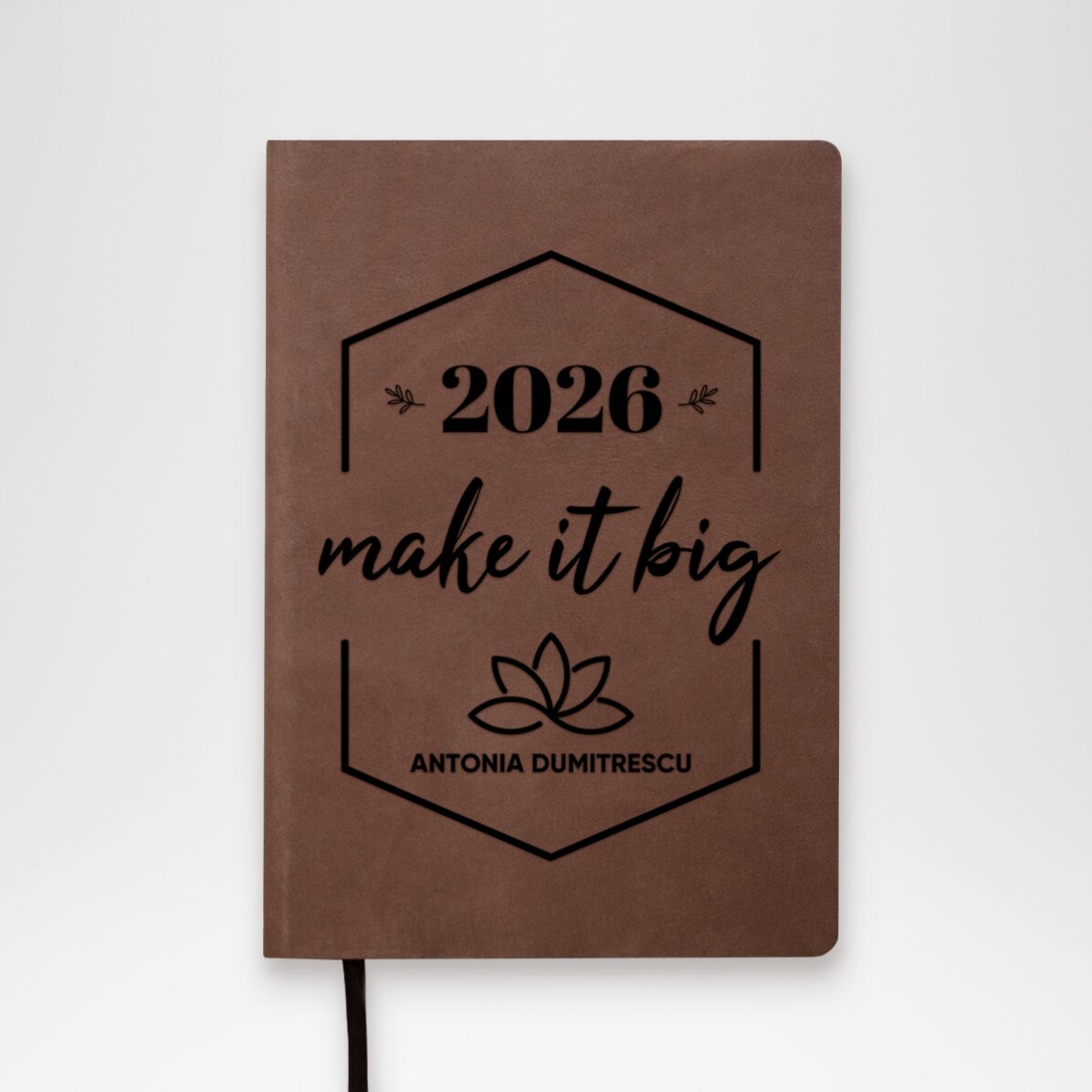 Gepersonaliseerde leren agenda met tekst voor het nieuwe jaar