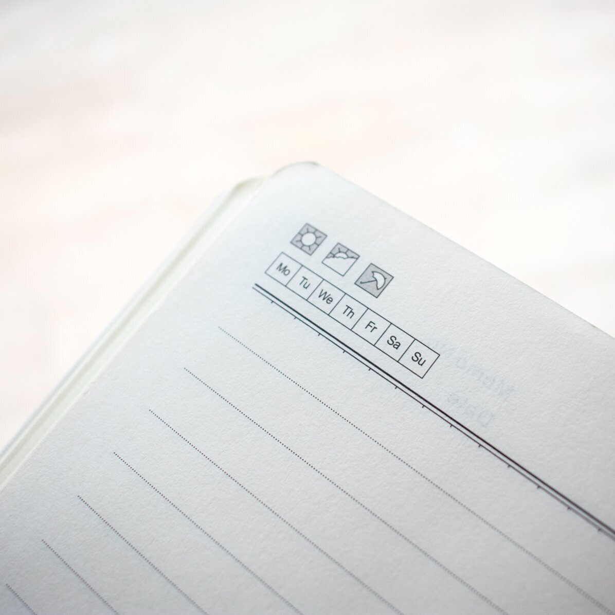 Gepersonaliseerde agenda met 9 foto’s en tekst
