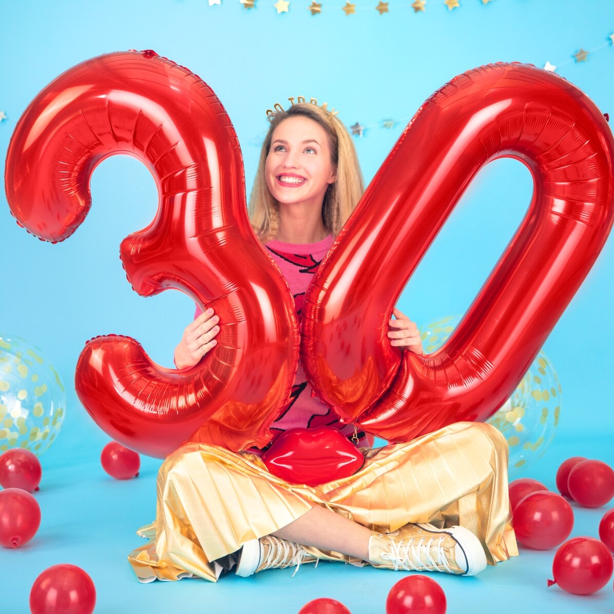 Ballonnen - Rode cijfers 86 cm