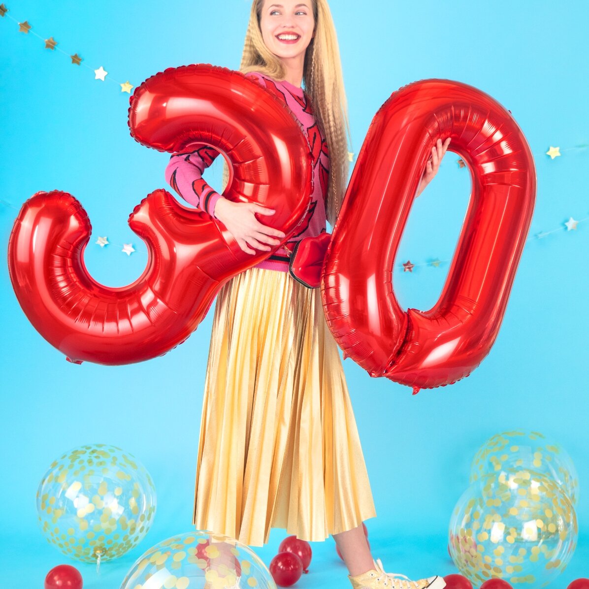 Ballonnen - Rode cijfers 86 cm