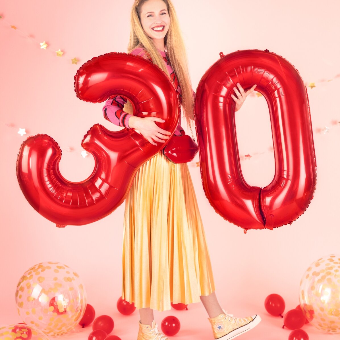 Ballonnen - Rode cijfers 86 cm