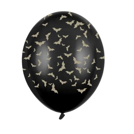 Set van 6 Halloween-ballonnen - Vleermuizen