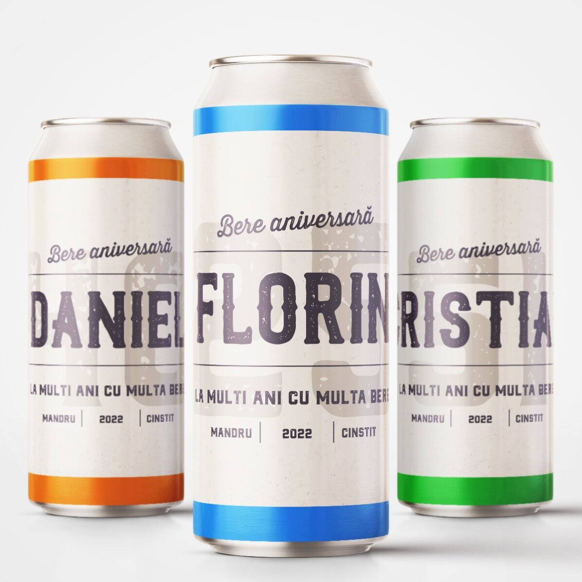 Bier in een blikje met gepersonaliseerde tekst - Retro-verjaardag