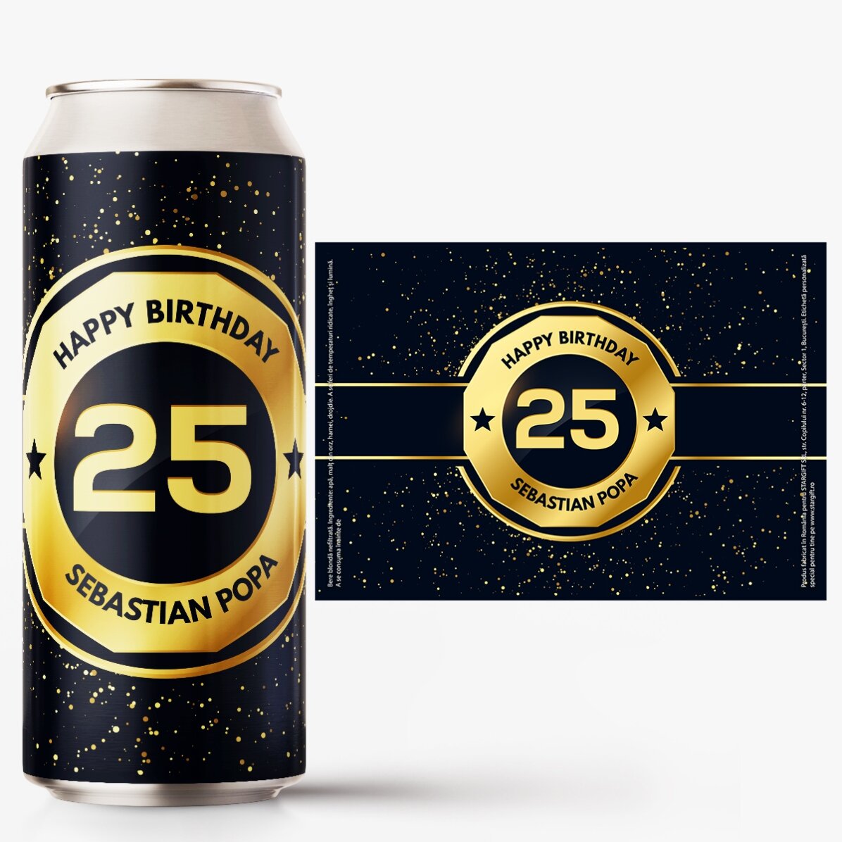 Personalised beer can with text - Birthday Beer