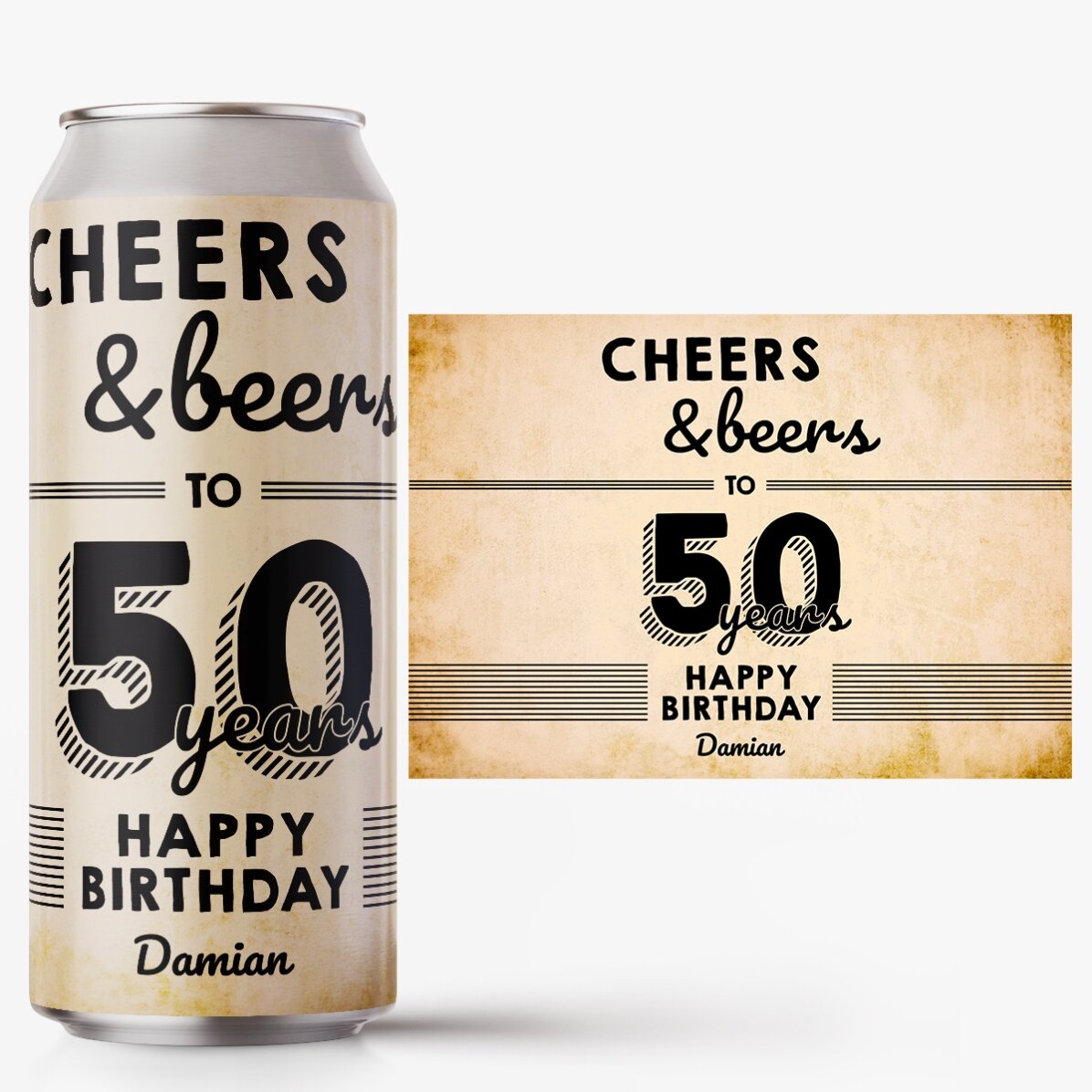 Bier in een blikje met gepersonaliseerde tekst - Cheers & Beers