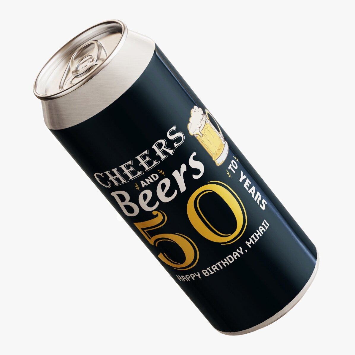 Bier in een blikje met gepersonaliseerde tekst - Cheers