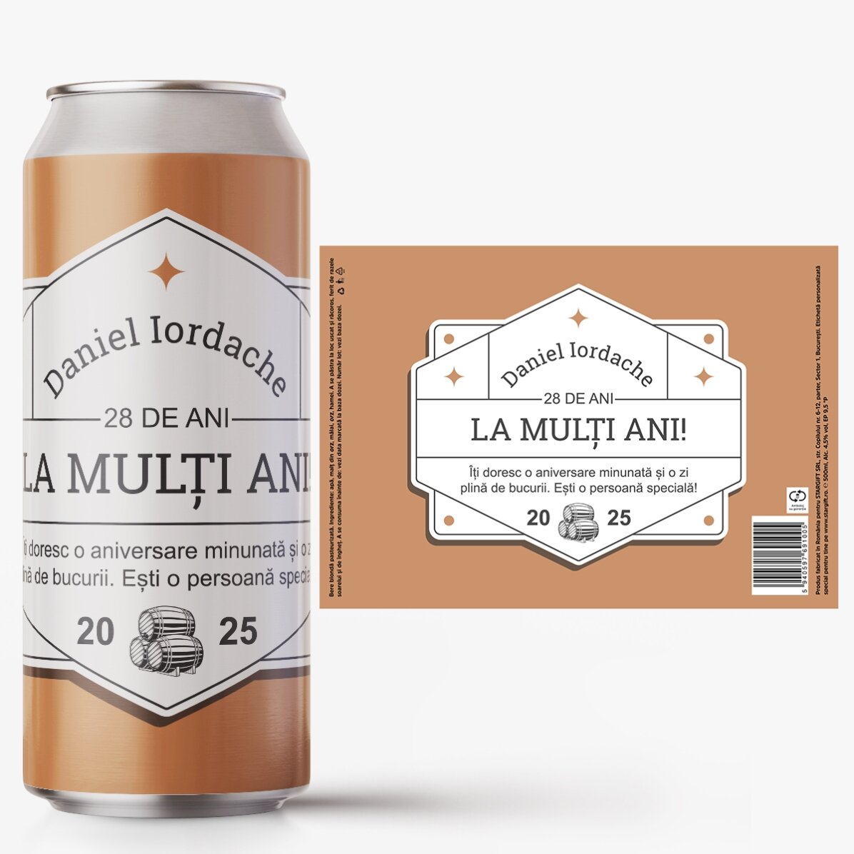 Bier in een blikje met gepersonaliseerde tekst - Classic beer