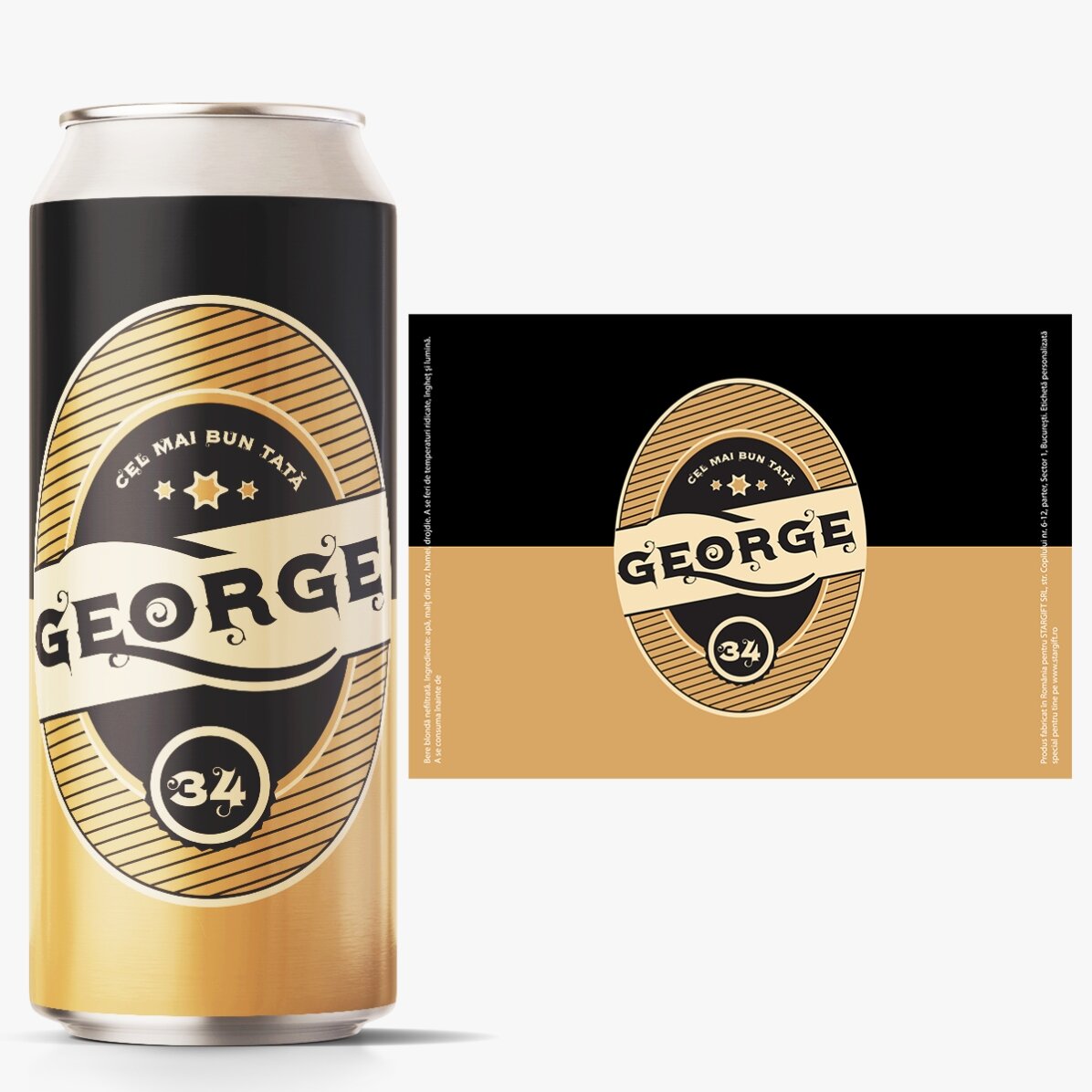 Bier in een blikje met gepersonaliseerde tekst - Van harte gefeliciteerd!