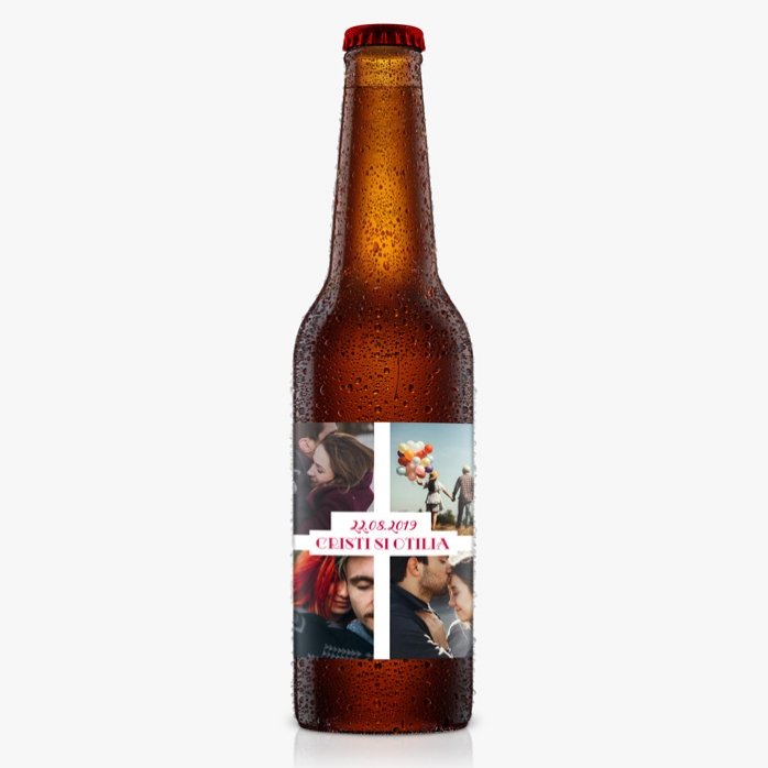 Gepersonaliseerd bier met 4 foto