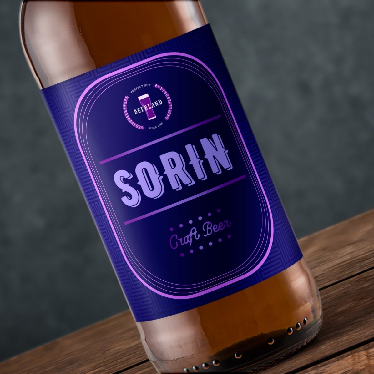 Bier met naam erop